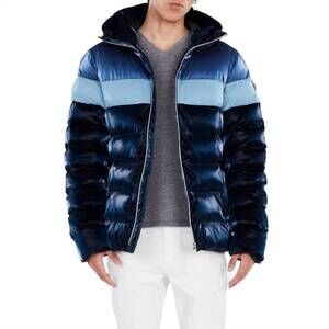 NEW WOODPECKER men's medium weight sparrow coat in blue steel